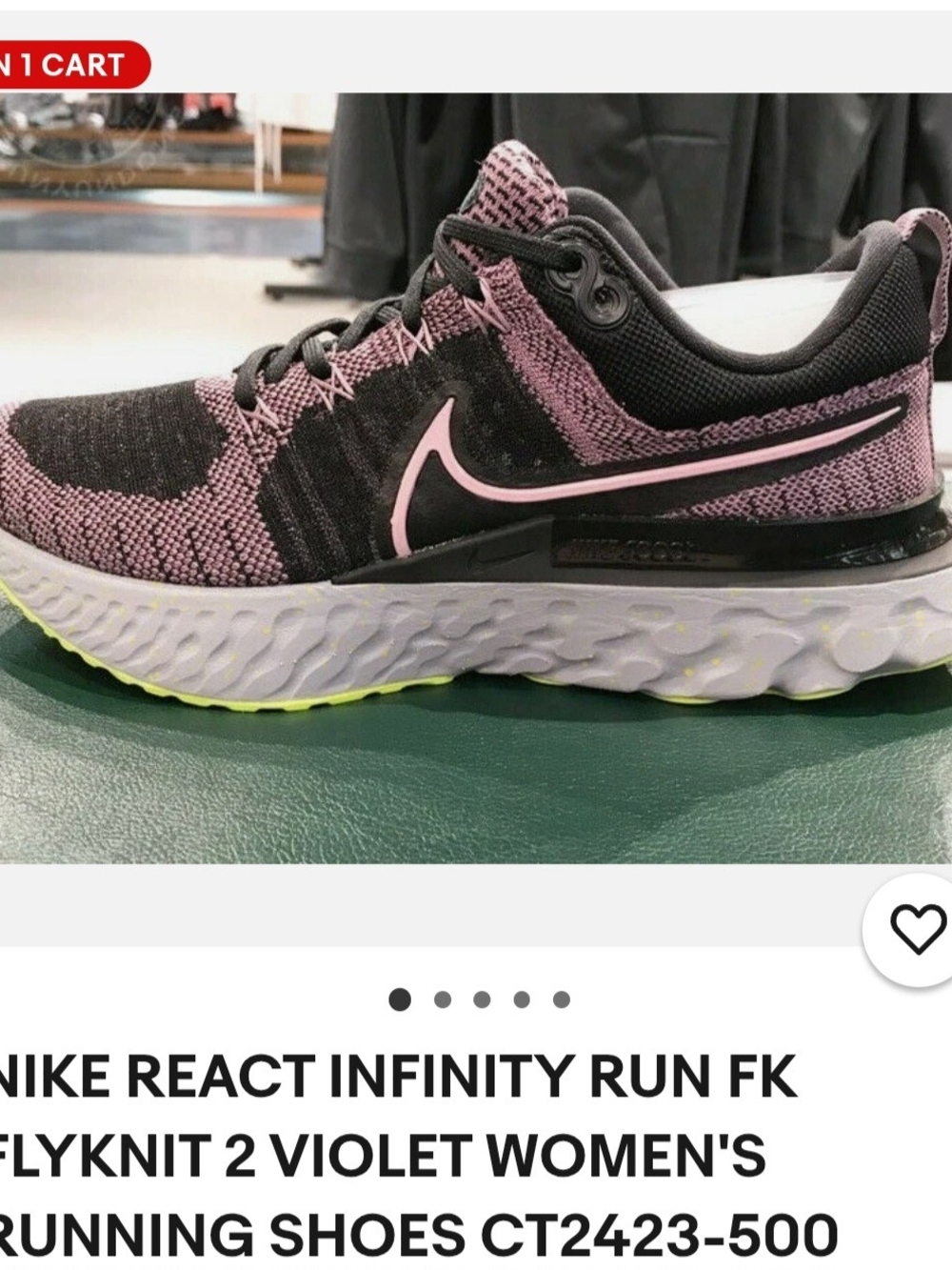 Nike React Infinity Run Flyknit 2 Women's Running Shoes - Violet/Black